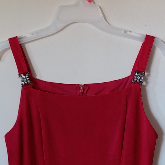 Glittery Red party dress organza USA Medium - Picture 3 of 8